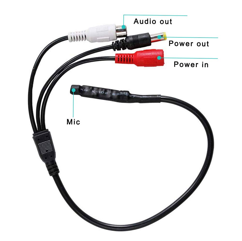 SaferCCTV High Sensitivity Audio Microphone Kit - 4 Pack for CCTV Surveillance & Security Cameras | Clear Voice Pickup for Home/Office Security Monitoring