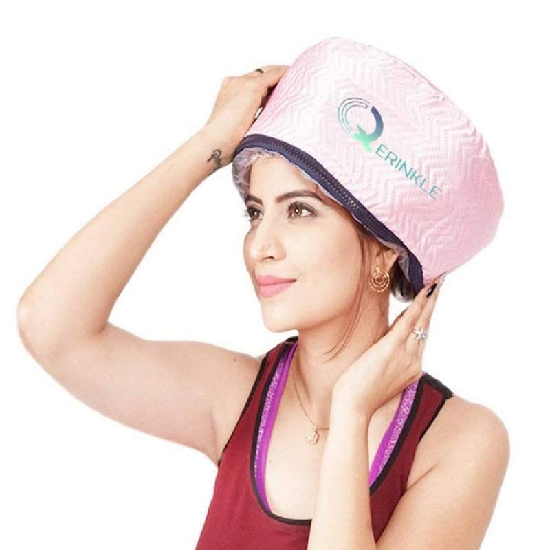 Organic Plant-Based Hair Care Thermal Spa Cap with Beauty Steamer - Nourishing Heating Treatment for Deep Conditioning - Perfect for At-Home Hair Spa, Salon-Style Steam Treatment & Hair Mask Therapy (Women & Men)