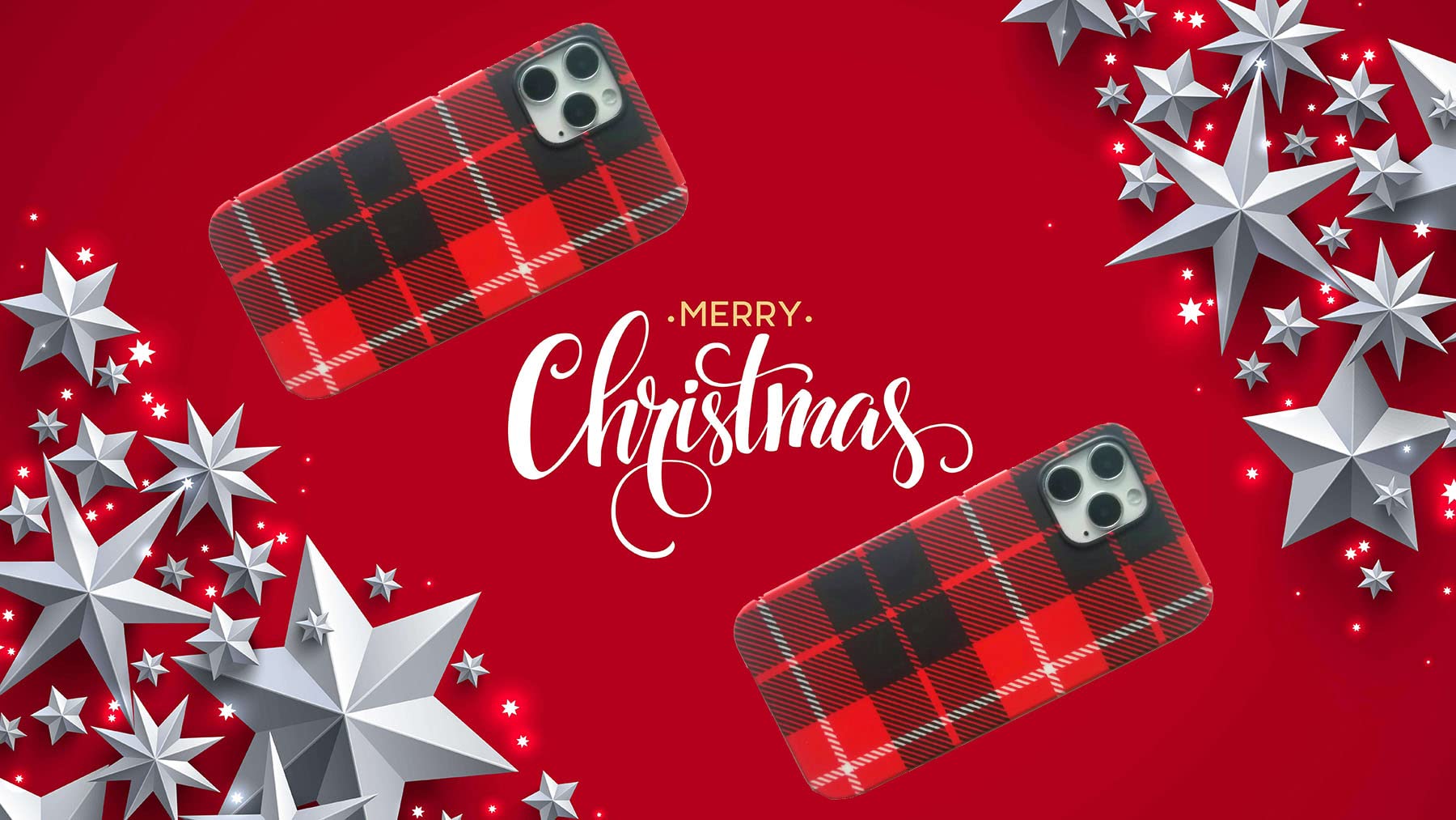 Christmas Tartan iPhone 11 Pro Max Case - Red Plaid Soft TPU Slim Fit Silicone Cover for Women (6.5 inch) | Perfect Winter Protection & Holiday Gift for iPhone 11 Pro Max Users