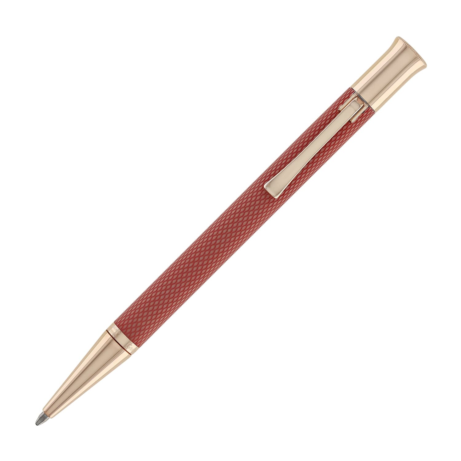 Faber Castell Guilloche Rose Gold Ballpoint Pen - Elegant Writing Instrument for Office, School & Gift Giving