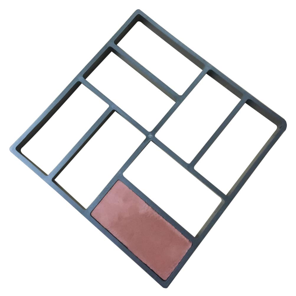 Yardwe 40x40cm Concrete Path Maker Mold - DIY Brick & Stepping Stone Mold for Garden, Walkway, Patio & Yard Landscaping | Create Beautiful Pavement for Outdoor Decoration & Pathway Projects