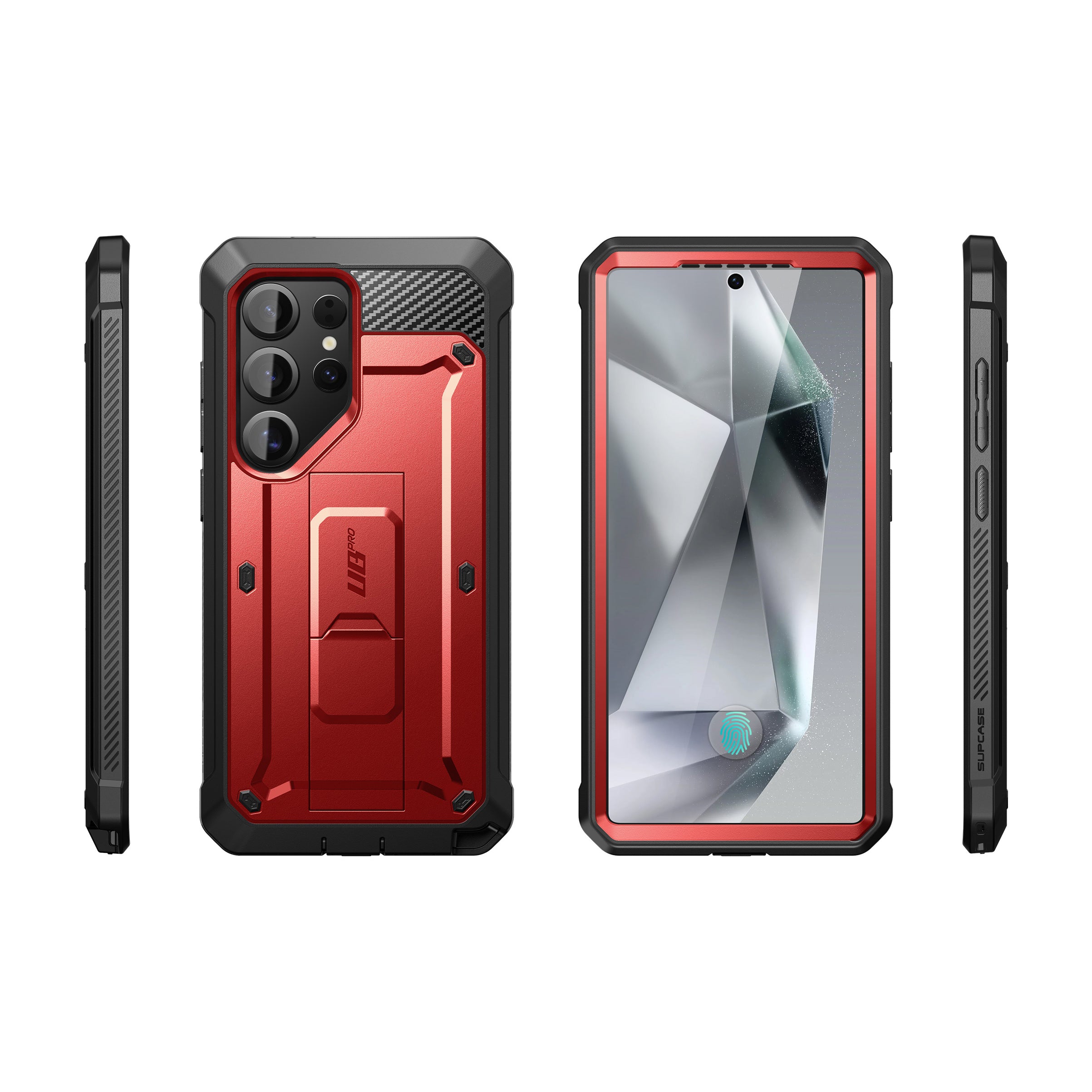 Samsung Galaxy S25 Ultra Unicorn Beetle PRO Case - Heavy Duty Rugged Protective Cover with Shock Absorption | Metallic Red | Perfect for Outdoor Adventures, Construction Work & Extreme Sports Protection