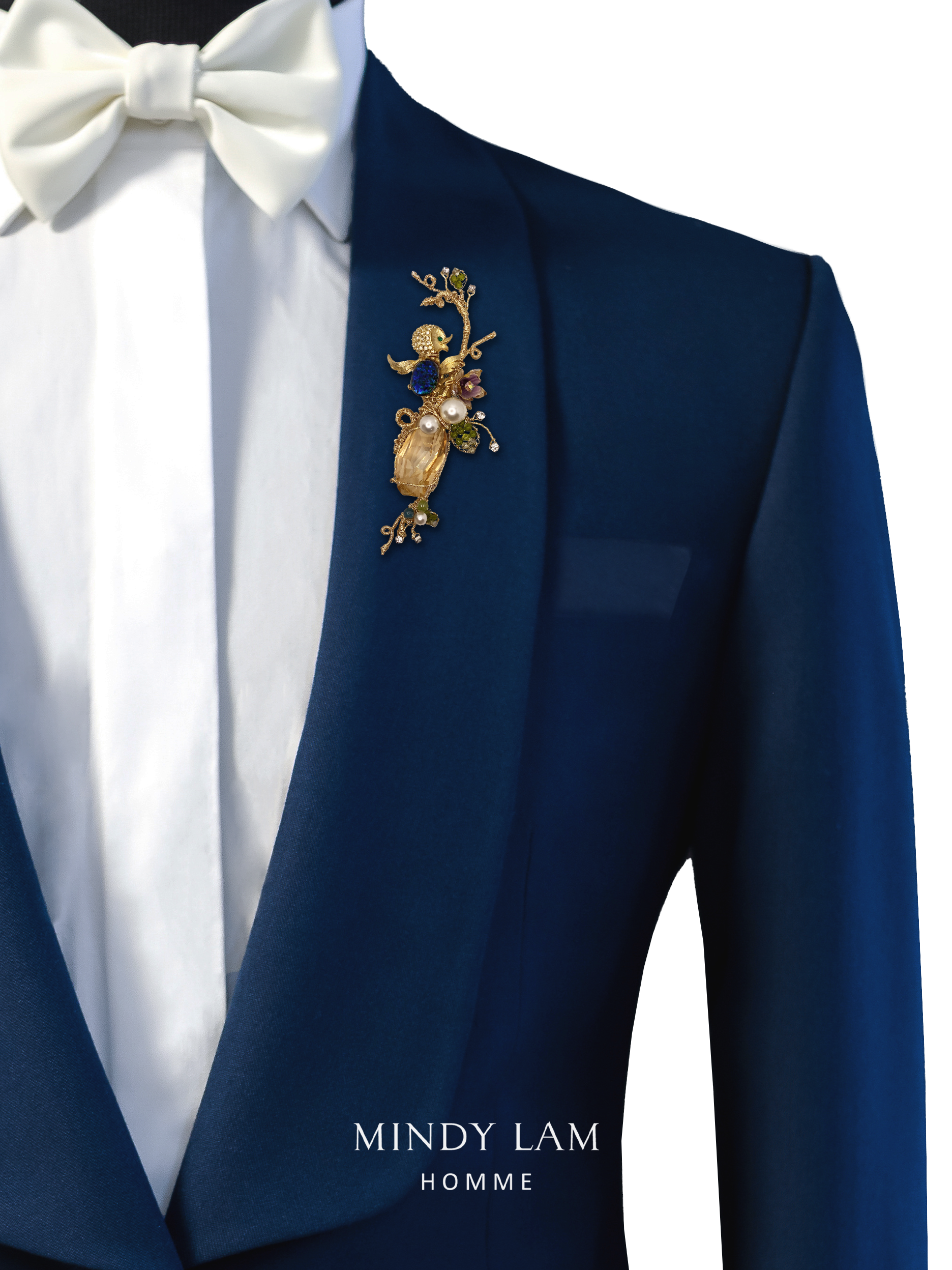 Men's Songbird Lapel Pin - Elegant Bird Brooch for Suits & Blazers - Perfect for Weddings, Proms & Formal Events