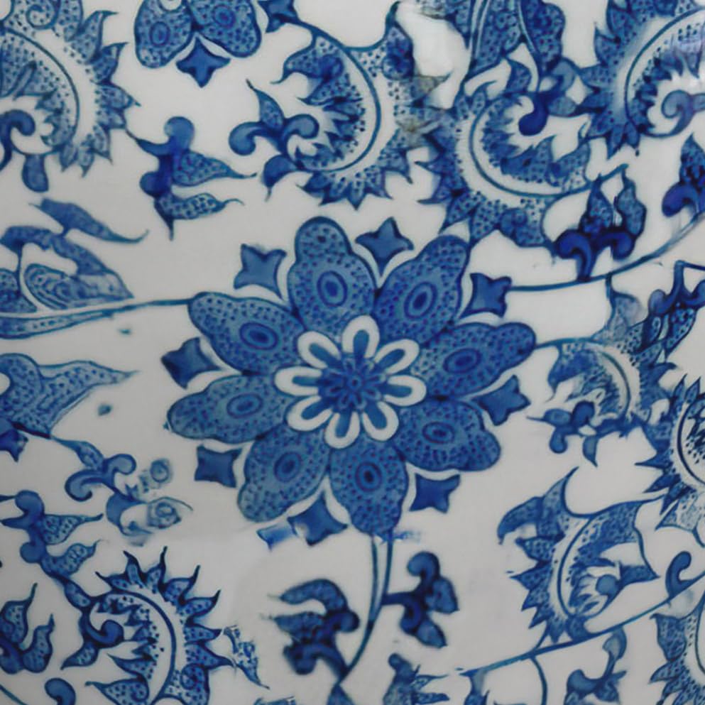 Floral Blue/White