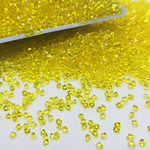 8000pcs 1.2mm Yellow Pixie Nail Rhinestones - Micro Glass Diamond Beads for Acrylic Nails - Swarovski Shine Sugar Crystals - Perfect for Nail Art, DIY Manicures & Professional Salon Designs