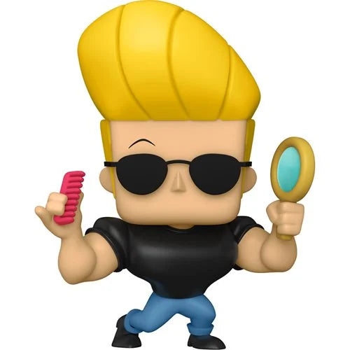 Johnny Bravo Pop! Vinyl Figure with Mirror and Comb - Funko Collectible Toy for Display, Gifts, and Cartoon Fans - Perfect for Home Decor, Office Desk, and Pop Culture Collections