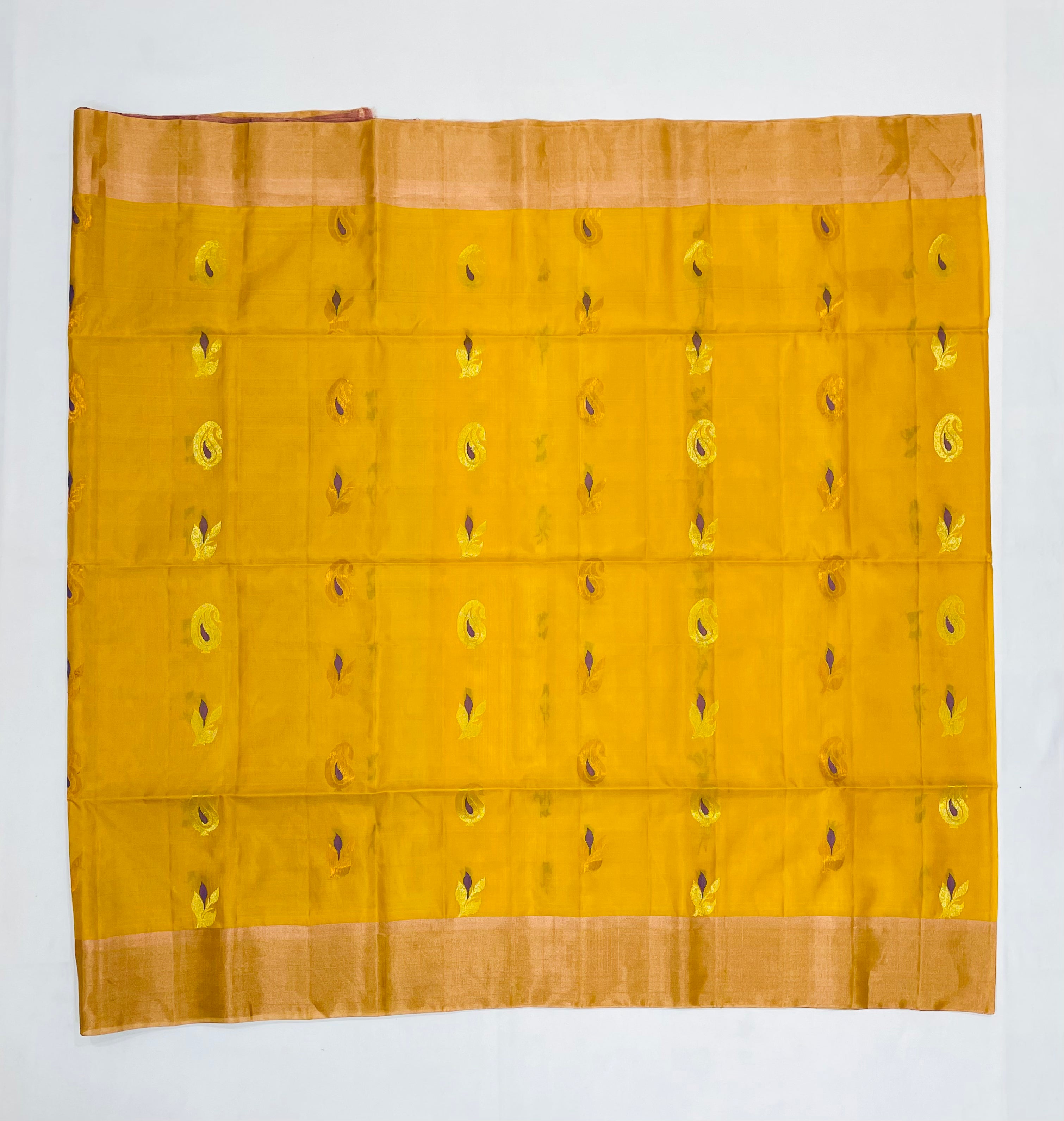 Authentic Yellow Pure Kanchi Silk Saree for Women - SILKMARK Certified | Elegant Traditional Wear for Weddings, Festivals & Special Occasions