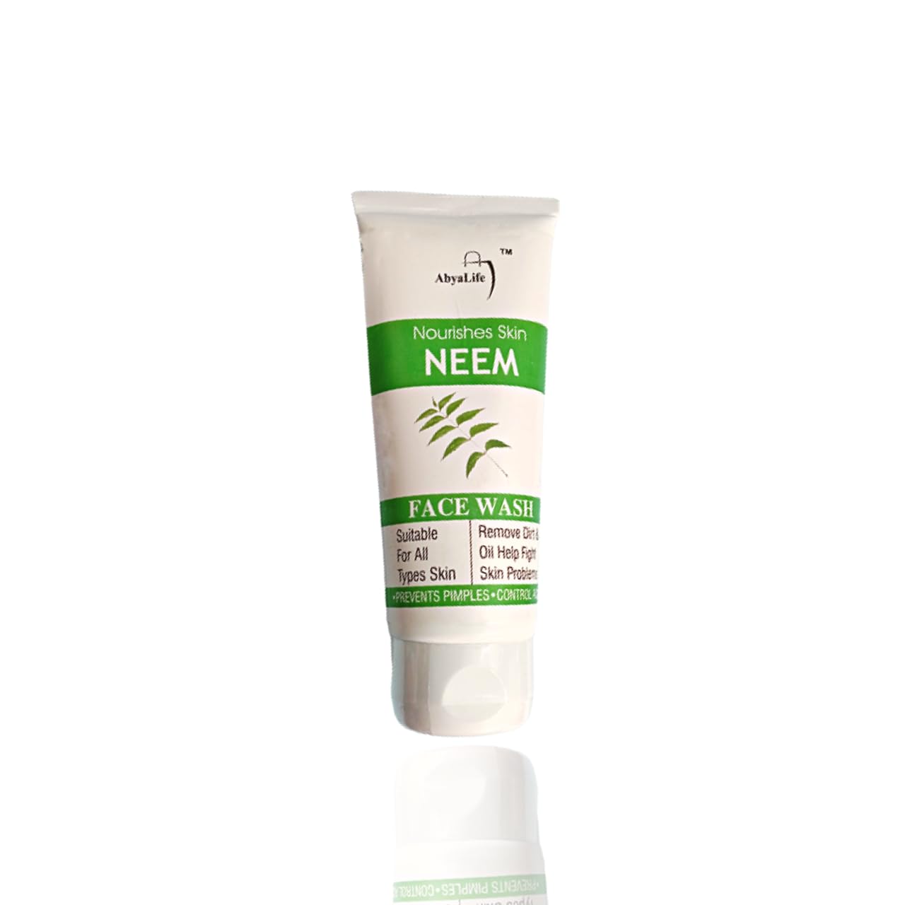 AbyaLife Neem Face Wash for Men & Women - 100ml Natural Acne & Pimple Control Cleanser | Gentle Daily Skincare for Oily & Problem Skin