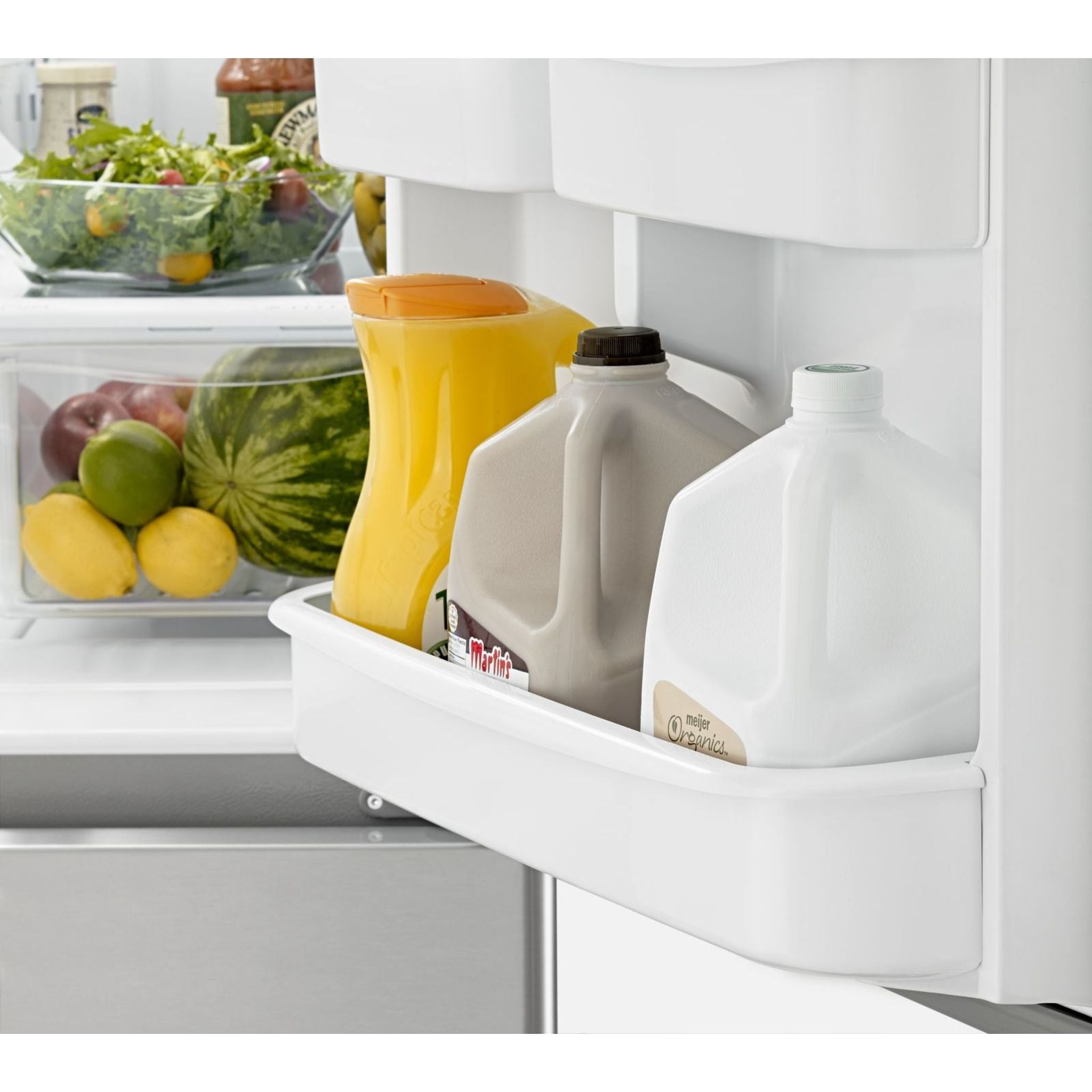 Amana Bottom Mount Refrigerator (ABB1924BRM) - 24.5 Cu. Ft. Stainless Steel French Door Fridge with Adjustable Shelves & Humidity-Controlled Crispers - Perfect for Modern Kitchens & Open Floor Plans