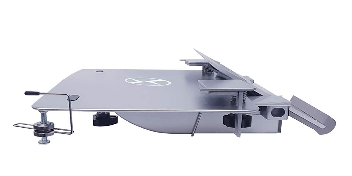 XTOP - Advanced Portable Laptop Desk with Gravity Defying Design - Adjustable Stand for Standing, Walking, Sitting, Reclining & Bed Use - Perfect for Home Office, Dorm Room & Travel (Silver)