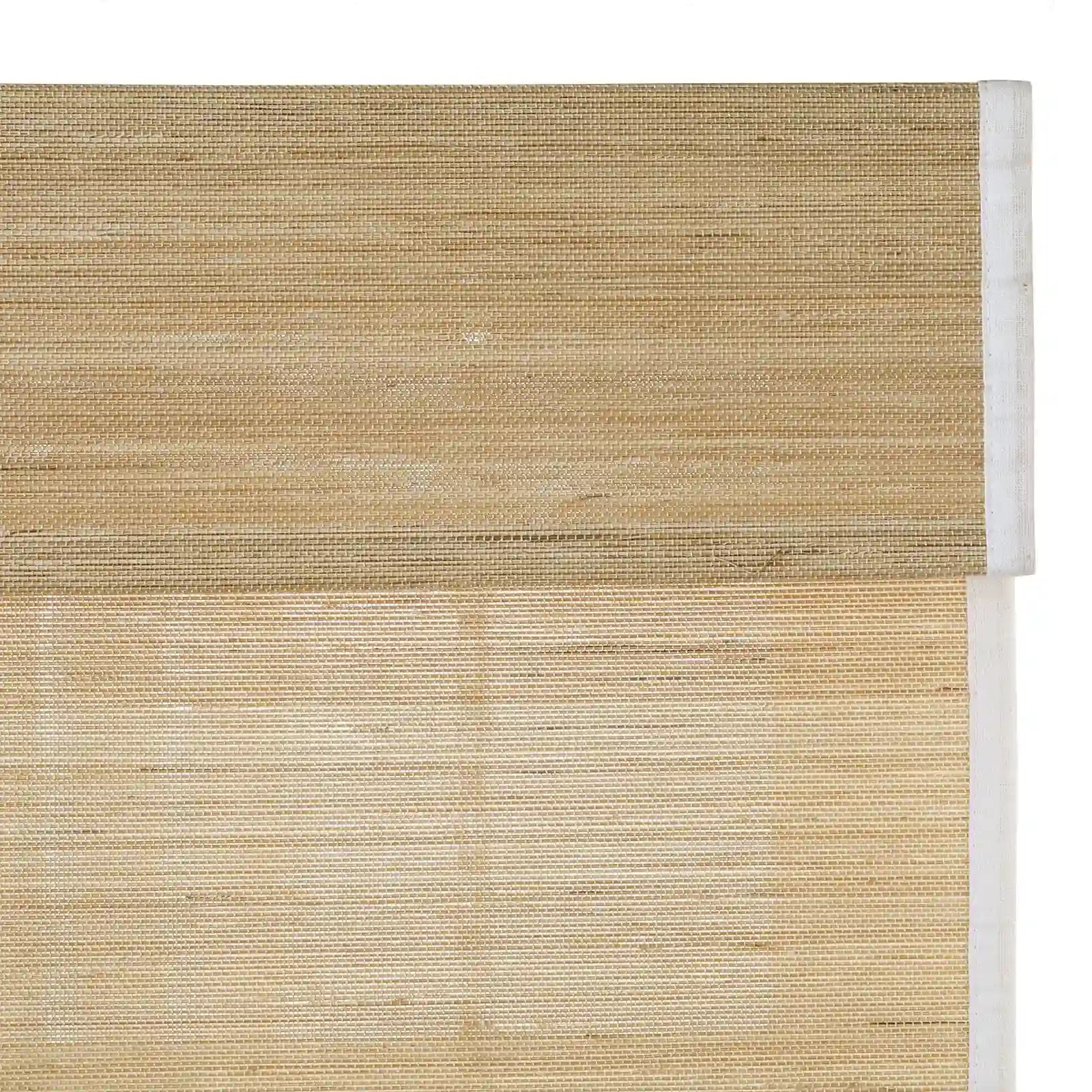 Sybil Bamboo Roman Shade in Beige - Natural Eco-Friendly Window Treatment for Living Room & Bedroom