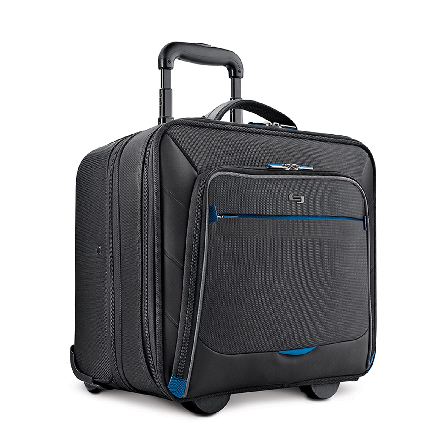 Solo New York Active Rolling Overnight Laptop Bag for Business Travel - 16 Inch Laptop Case for Women & Men (Black, 15