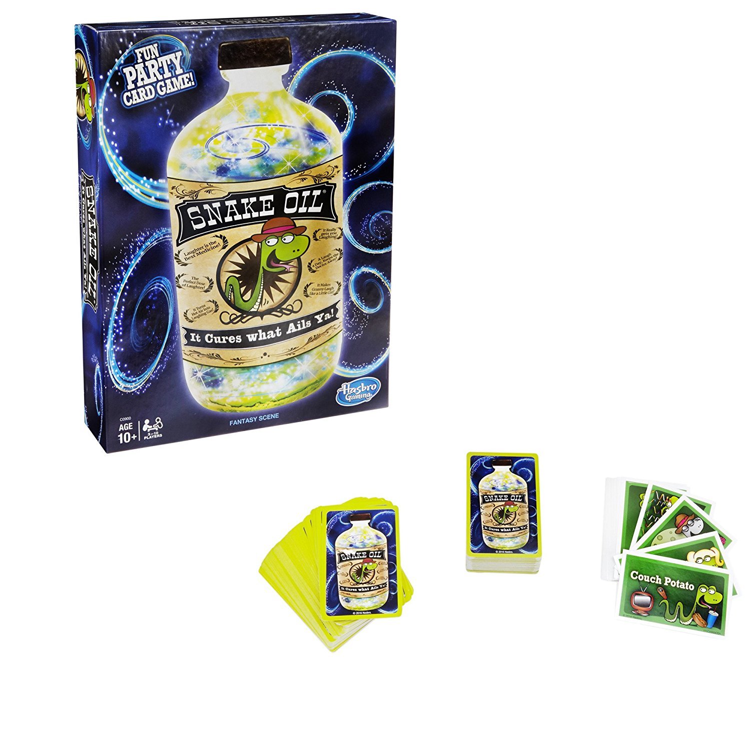 Hasbro Gaming Snake Oil Party Game - Fun Family & Friends Card Game for Adults & Teens - Perfect for Game Nights, Parties & Social Gatherings