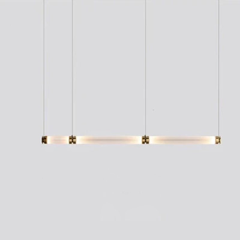 Stellar Orbit Linear LED Minimalist Pendant Light - Modern Dimmable Hanging Fixture for Kitchen Island, Dining Room & Bedroom Lighting