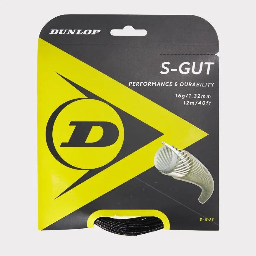 Dunlop Synthetic S Gut 16 String Set - Premium Tennis Strings for Enhanced Performance & Durability | Perfect for Competitive Play & Training Sessions