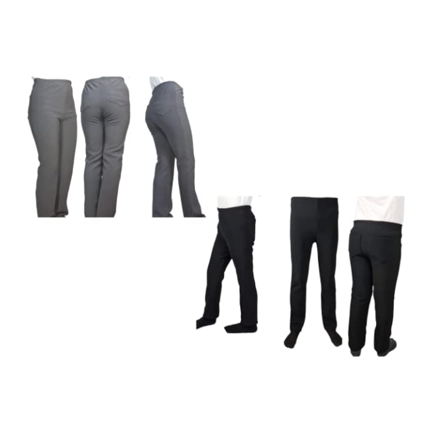 LSU Girls' Stretchable Elastic Waist Pull Up School Pants - Comfortable Flexible Trousers for Kids - Perfect for School Uniforms, Playtime & Everyday Wear