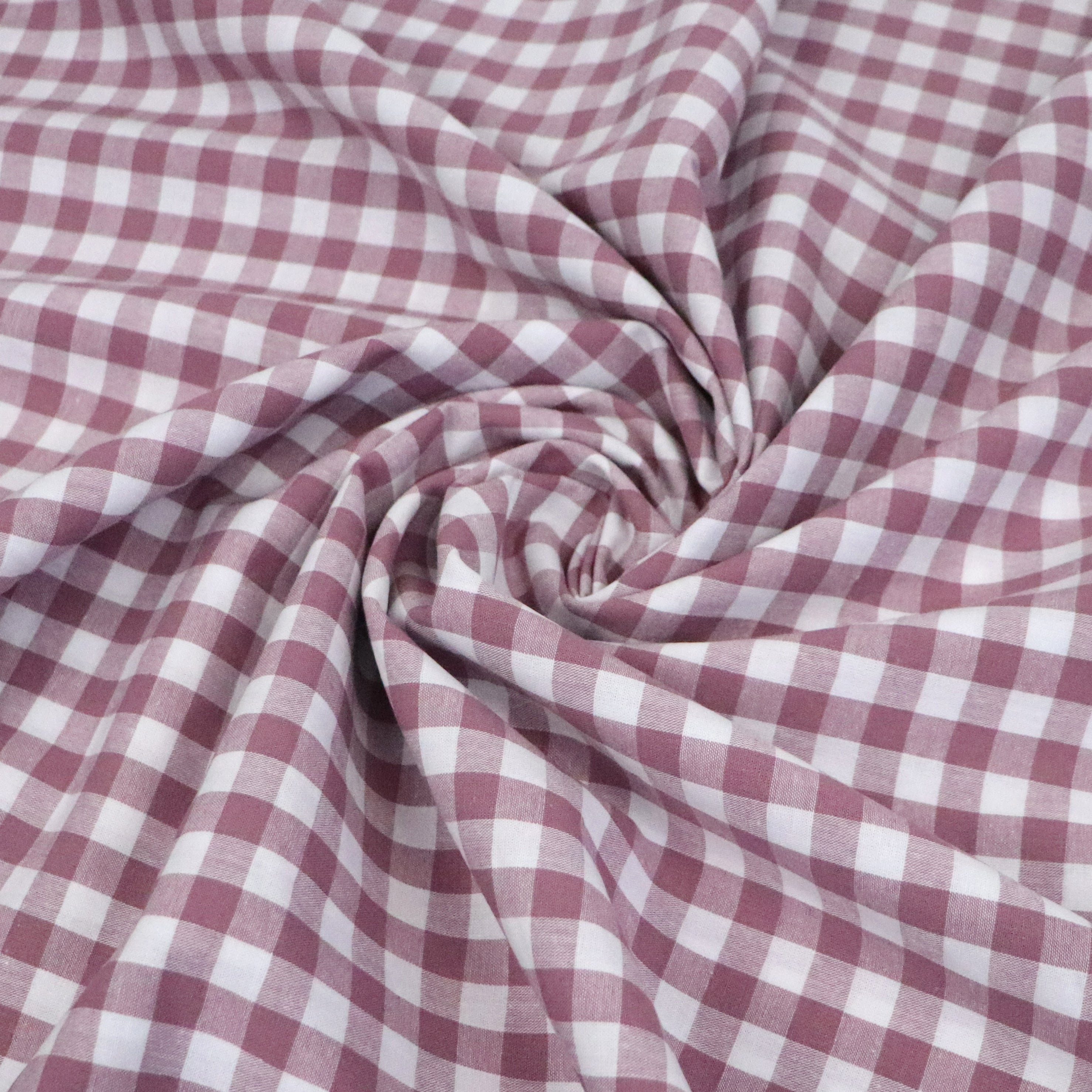 Gingham Yarn Dyed Cotton Fabric - Soft & Breathable Material for Sewing, Quilting, and DIY Projects (Blush Pink) - Perfect for Dresses, Curtains, and Home Decor