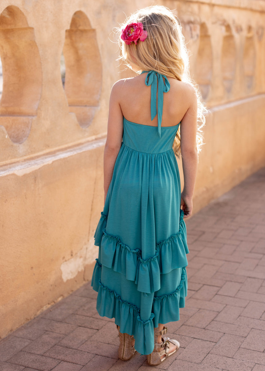 Jenny Dress in Bright Teal - Women's Flowy Summer Dress for Beach, Vacation & Date Night | Lightweight & Comfortable