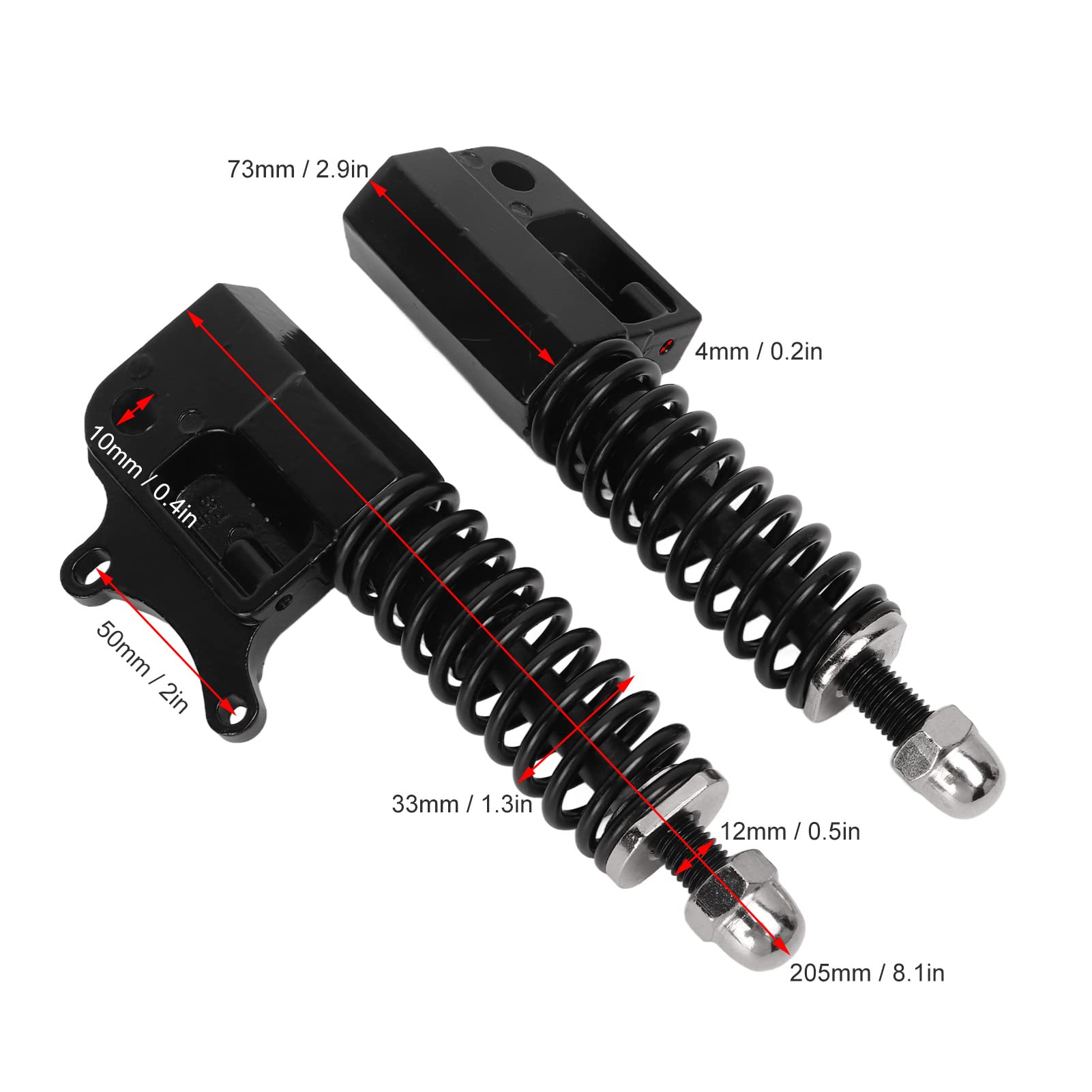 Rehomy Electric Scooter Front Shock Absorber - Stainless Steel Suspension Spring for 10 Inch Wheels - Smooth Ride for Commuting, Off-Road & Urban Adventures