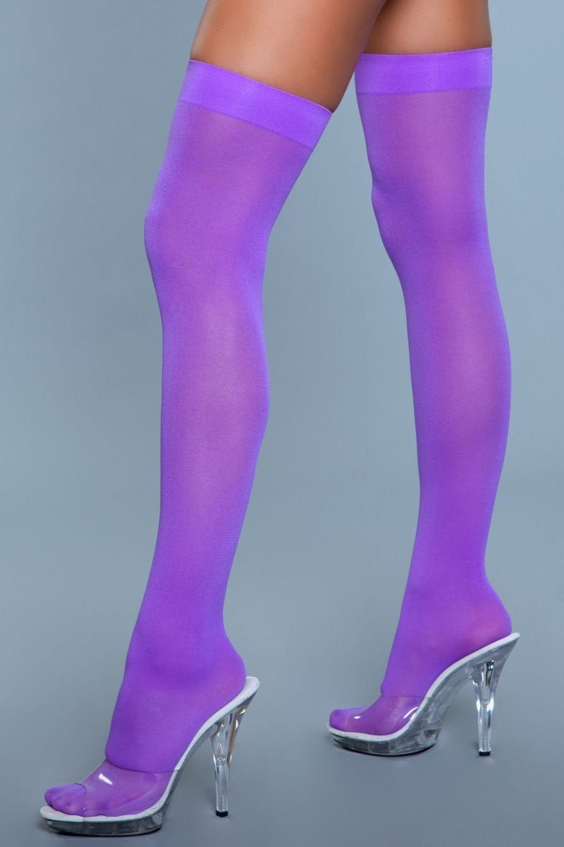 BeWicked Women's Opaque Nylon Thigh High Stockings 1932 - Sexy & Comfortable for Cosplay, Halloween & Everyday Wear