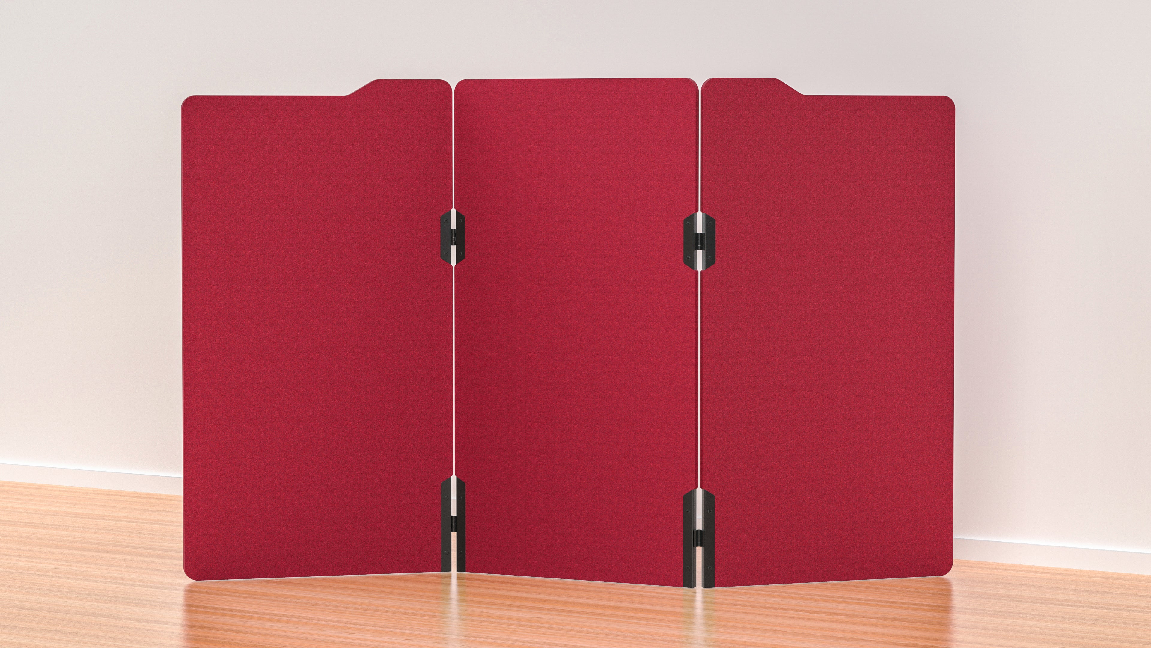 Acoustic Freestanding Partition Milford 1000x1800mm (3 Panels) 4 Feet - Soundproof Room Divider for Office, Home & Studio Privacy