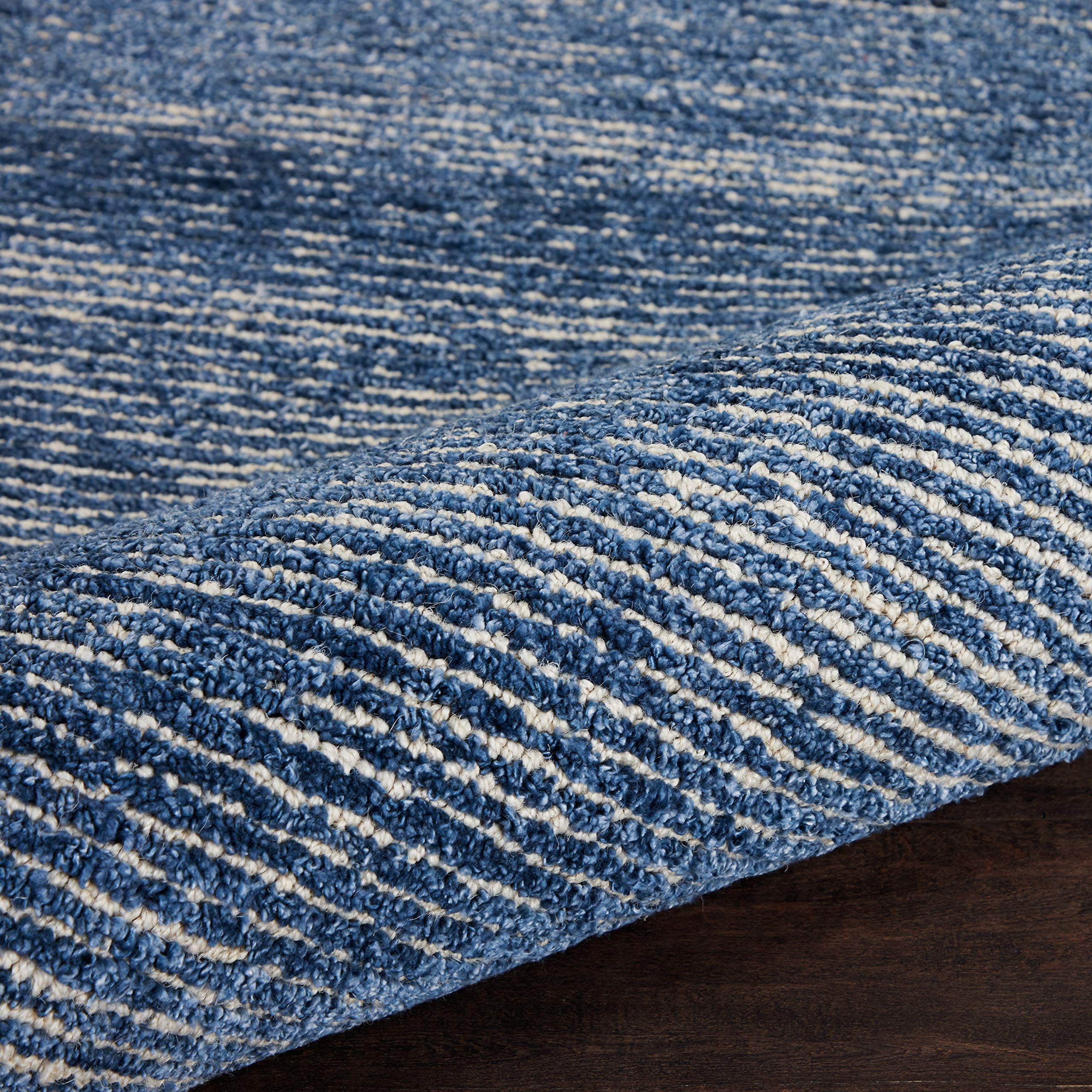 Nourison Weston Solid Aegean Blue 3'9
