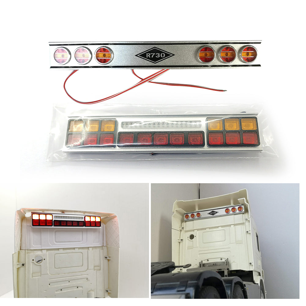 1/14 Scale LESU Tamiya RC Tractor Truck LED Light Kit - Cab Roof & Rear Lamps with Degree Scale for Realistic Model Truck Lighting (Perfect for RC Construction Vehicle Displays & Nighttime Operation Scenes)