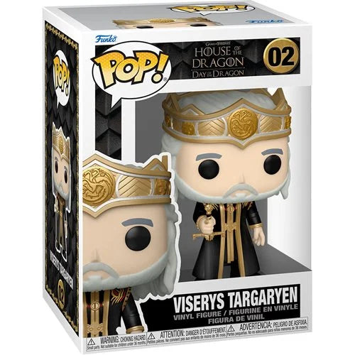 House of the Dragon Viserys Targaryen Pop! Vinyl Figure #02 - Game of Thrones Collectible for Display & Gifts - Perfect for Fans, Movie Nights & Home Decor
