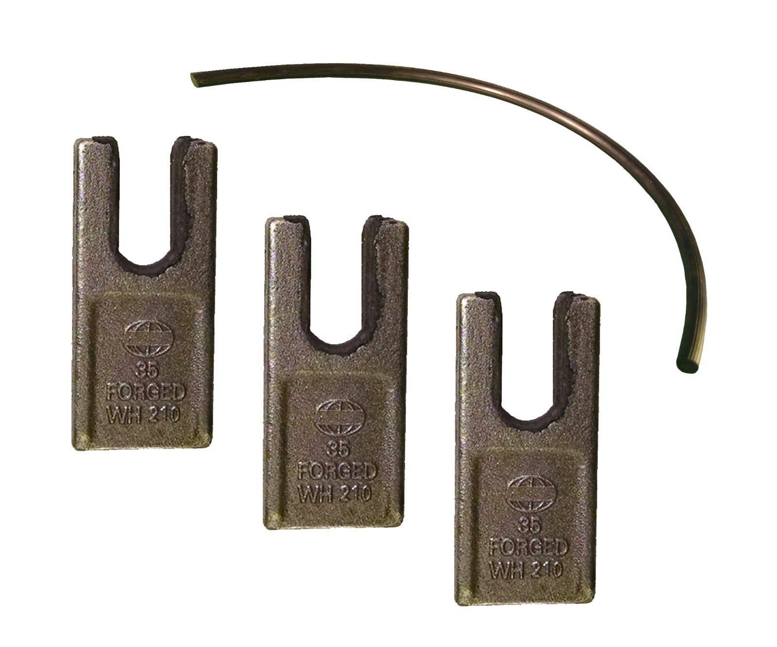 3-Pack 35-Size Steel Auger Teeth with Quick Lock STRP - Compatible with CS & AG Aggressor Augers - Heavy-Duty Digging Accessories for Construction, Landscaping, and Agricultural Use