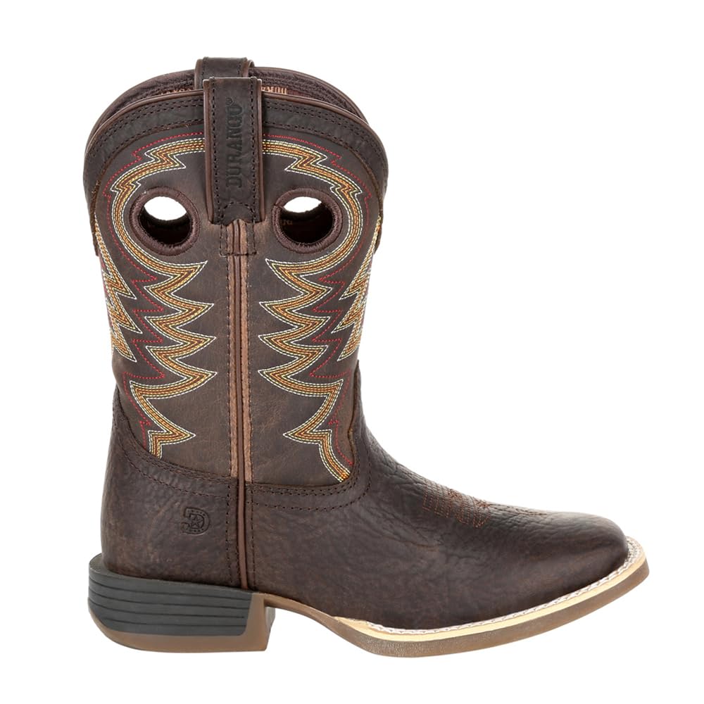 Durango Lil' Rebel Pro Kids Brown Western Boots - Durable & Stylish Cowboy Boots for Boys & Girls - Perfect for Rodeo, Horse Riding & Country Fashion