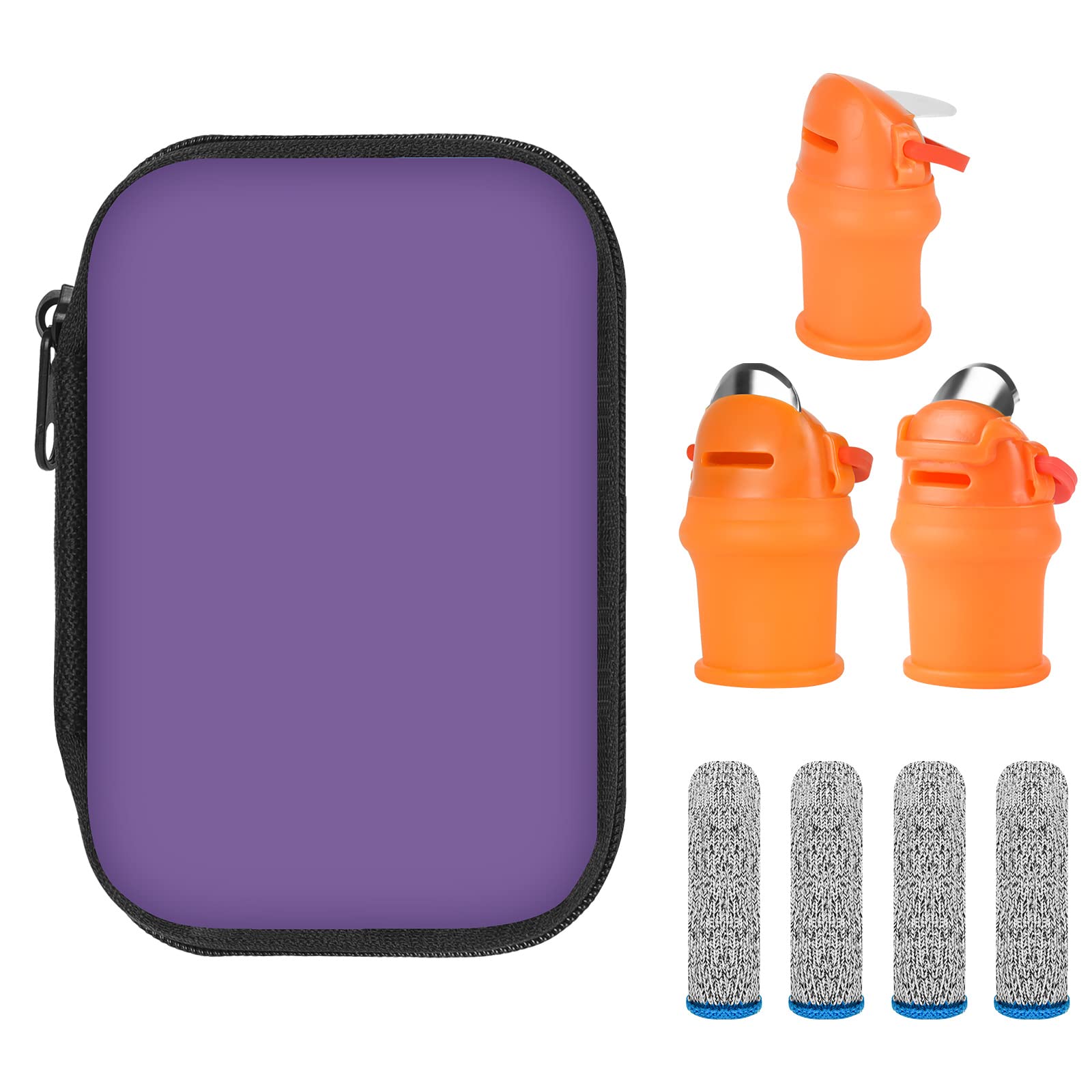 **Gardening Thumb Knife with Case - Finger Pruner for Gardeners, Silicone Finger Knife for Plants Picking & Trimming - Orange Thumb Cutter for Harvesting Fruits & Vegetables - Perfect for Home Garden, Farm & Outdoor Use (Purple)**