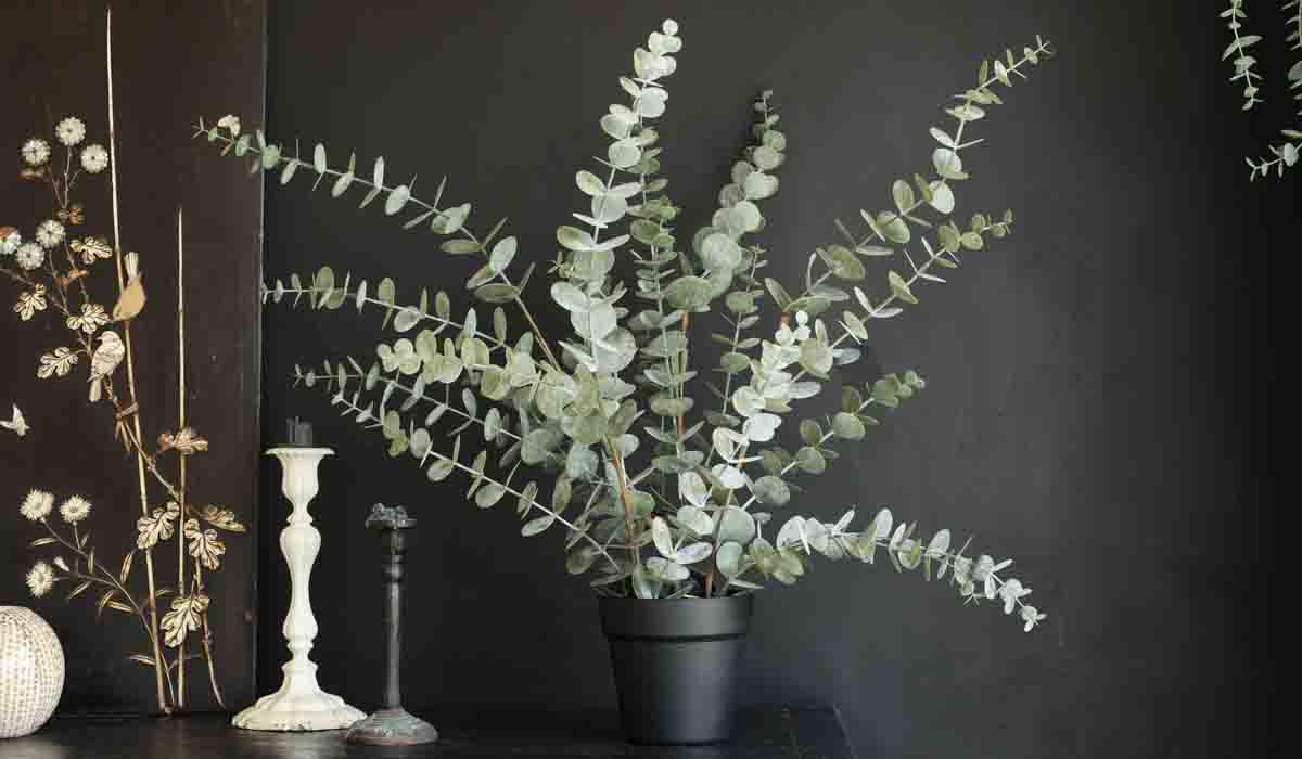 Artificial Eucalyptus Plant in Pot - Realistic Fake Greenery for Home Decor, Office, Wedding & Event Centerpieces