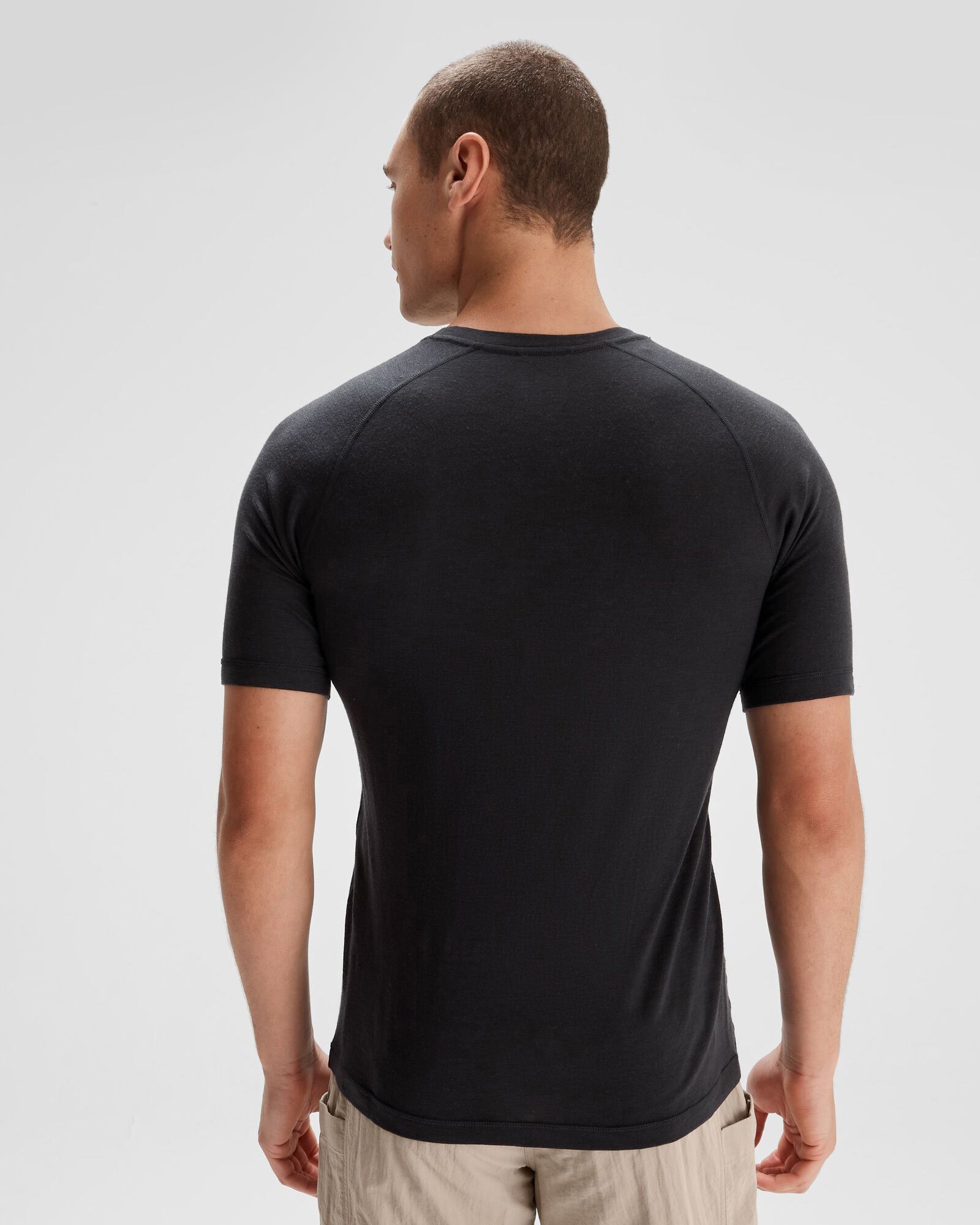 Men's K Merino 125 Baselayer T-Shirt - Black Stingray | Thermal Underwear for Hiking, Skiing & Outdoor Activities