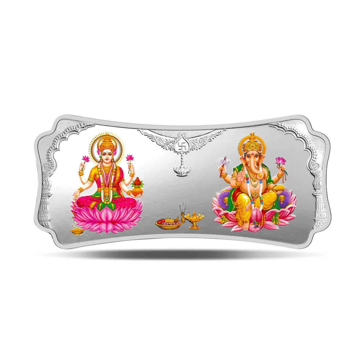 999 MMTC Lakshmi Ganesha Pure Silver Bar (Design 2) - Authentic Indian Silver Bullion for Investment & Puja Rituals | Perfect for Wealth Blessings, Religious Ceremonies & Precious Metal Collectors