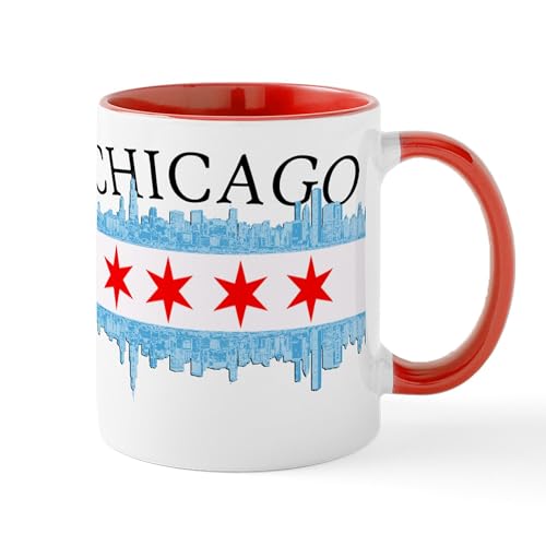 White/Red Inside - Chicago Skyline Mug