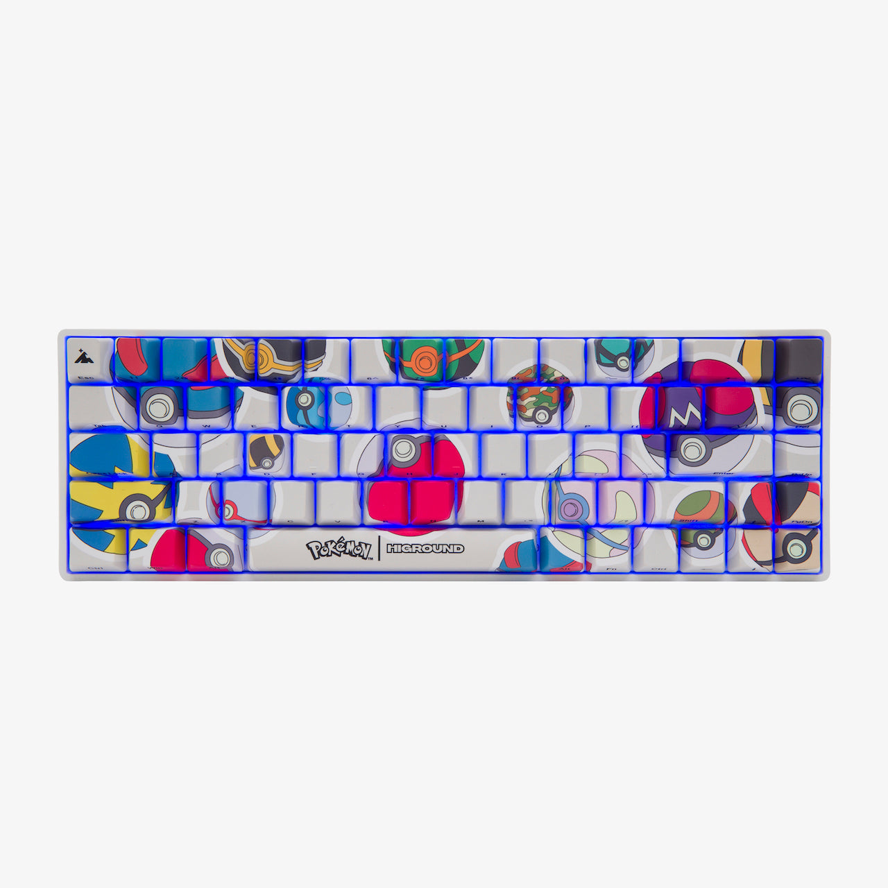 Pokémon HG Basecamp 65 Mechanical Keyboard with Poké Ball Sticker - Gaming & Typing for PC, Mac, Office & Home Use