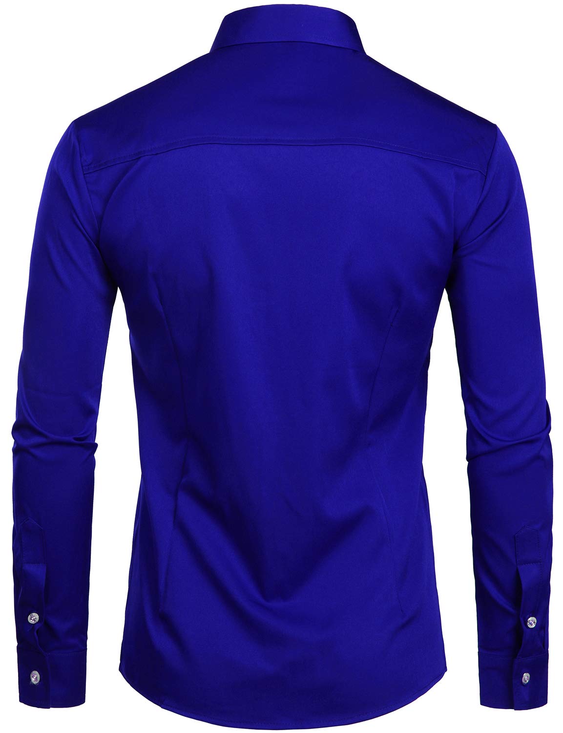 ZeroYAA Men's Slim Fit Long Sleeve Tuxedo Dress Shirt - Formal Prom Performance Shirt for Weddings, Parties & Special Occasions