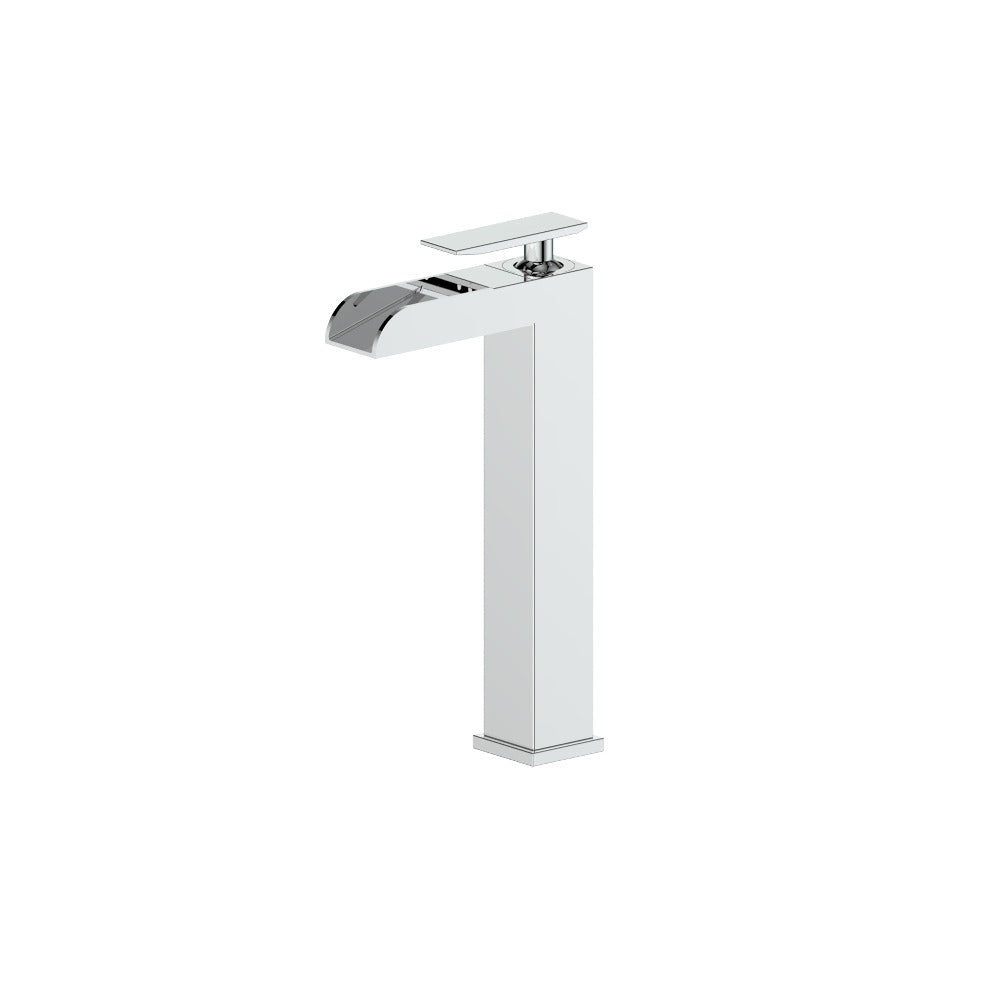 ZLINE Eagle Falls Waterfall Vessel Sink Single Handle Bathroom Faucet in Chrome - Modern Bathroom Vanity Sink Faucet for Contemporary Home Decor (EAG BF CH)