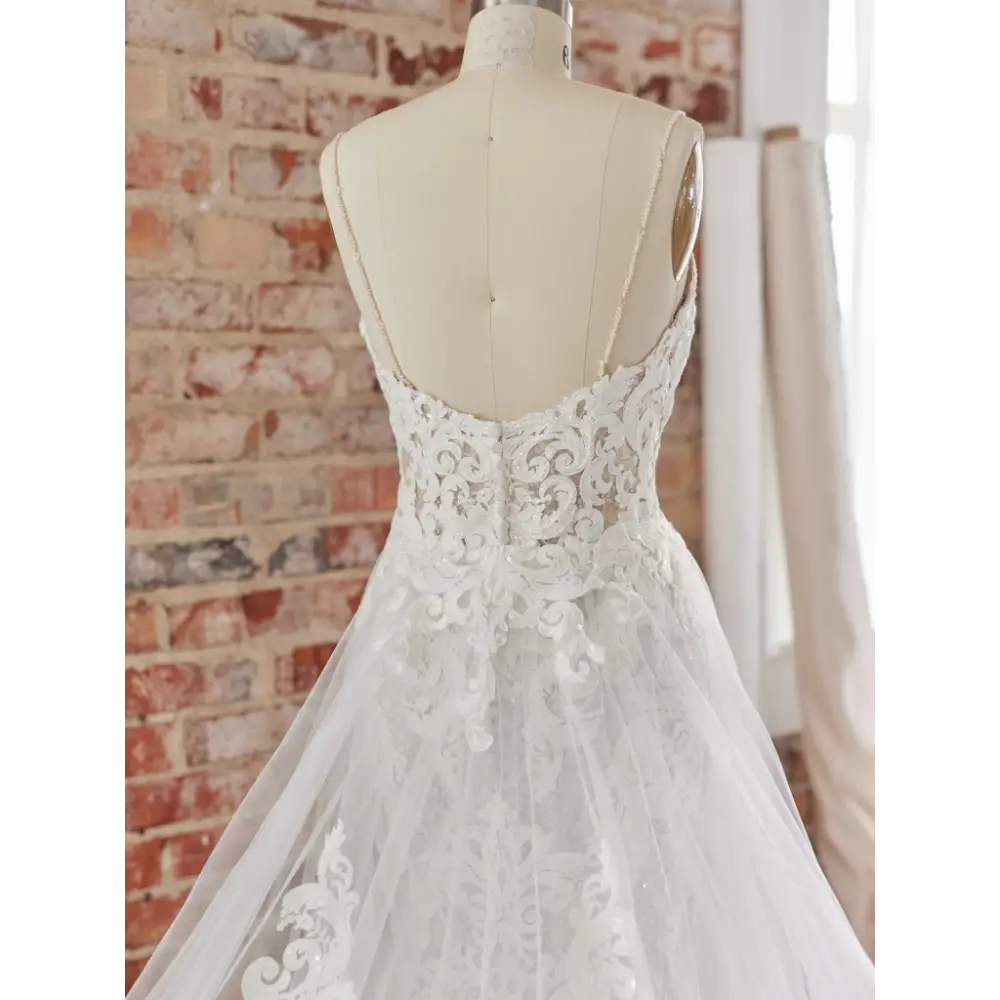 Maggie Sottero Tuscany Royale Wedding Dress with Detachable Train - Elegant Bridal Gown for Church Ceremony & Formal Reception