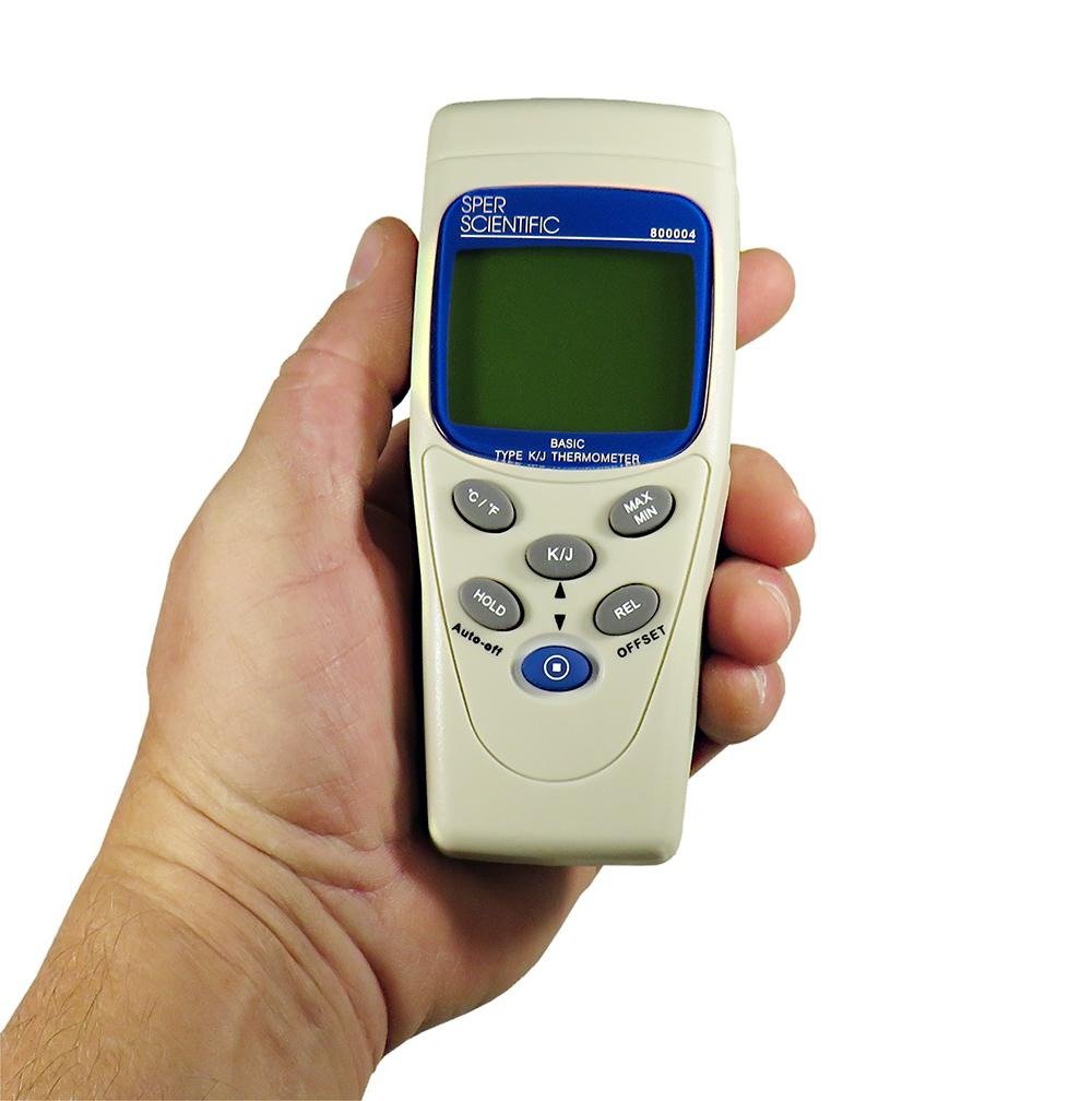 Digital Thermometer with Type K/J Probes - High Accuracy Temperature Sensor for Cooking, HVAC, and Industrial Use