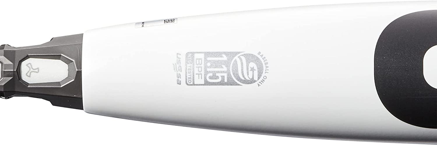 2022 DeMarini CF USSSA Youth Baseball Bat - 2-Piece Composite Design in White/Gold - Perfect for Little League & Youth Tournaments