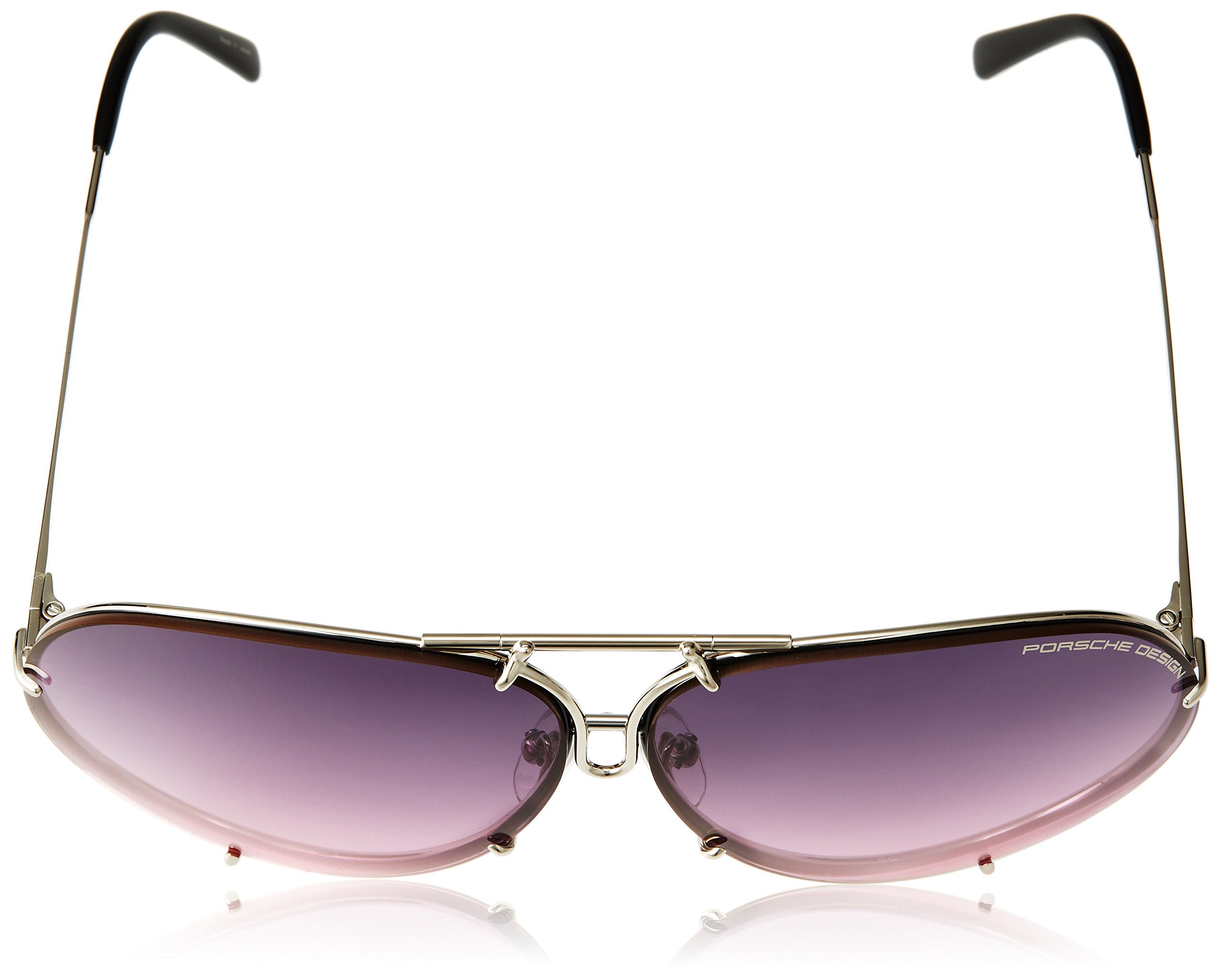 Porsche Design Premium Silver Sunglasses 69mm - UV Protection, Polarized Lenses for Driving, Outdoor & Fashion