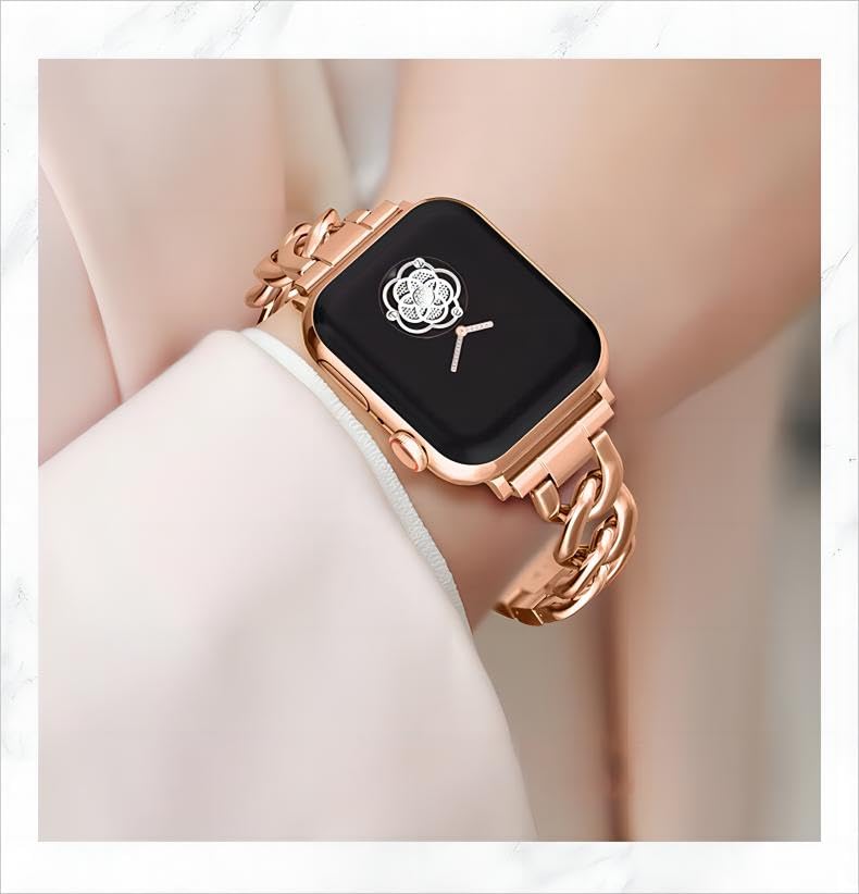 Kolgios 38mm 40mm 41mm 42mm 44mm 45mm 46mm Women's Fashion Smartwatch Bands - Compatible with Apple Watch Series 10/9/8/7/6/SE/5/4 - Stylish Replacement Bracelet Strap for iWatch - Perfect Gift for Her - Ideal for Workouts, Office Wear & Everyday Fashion Accessory