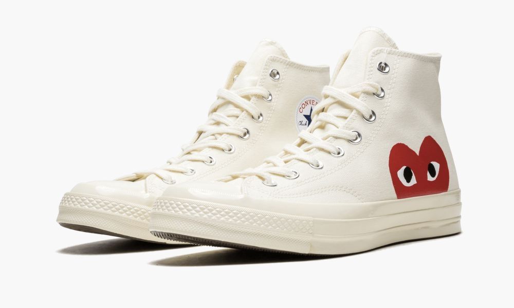 Comme des Garcons Beige Sneakers for Women - Fashionable Low Top Canvas Shoes for Casual Wear & Street Style Outfits