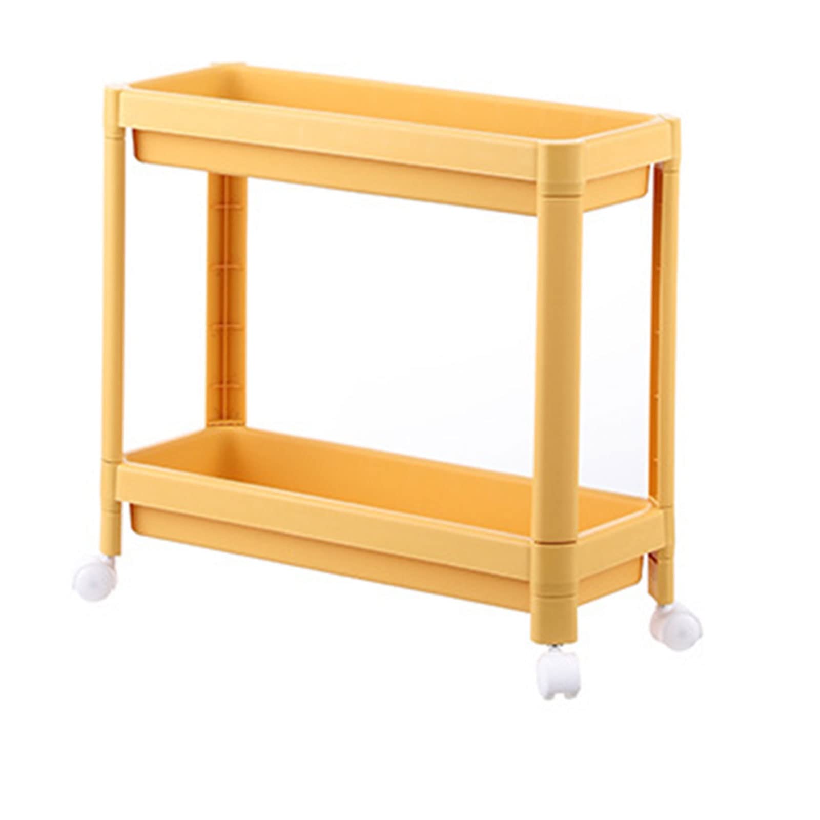 4-Tier Rolling Storage Cart with Wheels - Slim Multifunctional Utility Cart with Slide-Out Shelves & Hooks for Kitchen, Bathroom, Office - Perfect for Organizing Cosmetics, Cleaning Supplies & Office Essentials