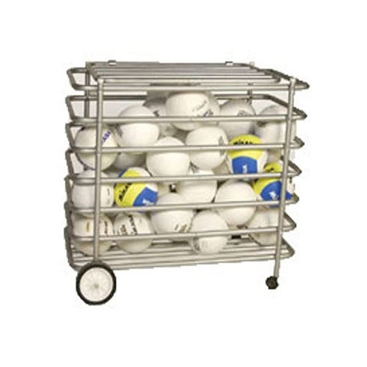 **Heavy Duty Tandem Sport Portable Locking Ball Cage with Wheels - Durable Basketball, Soccer & Volleyball Storage Equipment for Gym, School & Outdoor Sports - Perfect for Team Practice, Backyard Play & Equipment Organization - Great for Sports Gear Storage & Mobile Ball Transport - Ideal for Sports Teams, PE Classes & Home Storage - Use in Athletic Facilities, Parks & Garages**