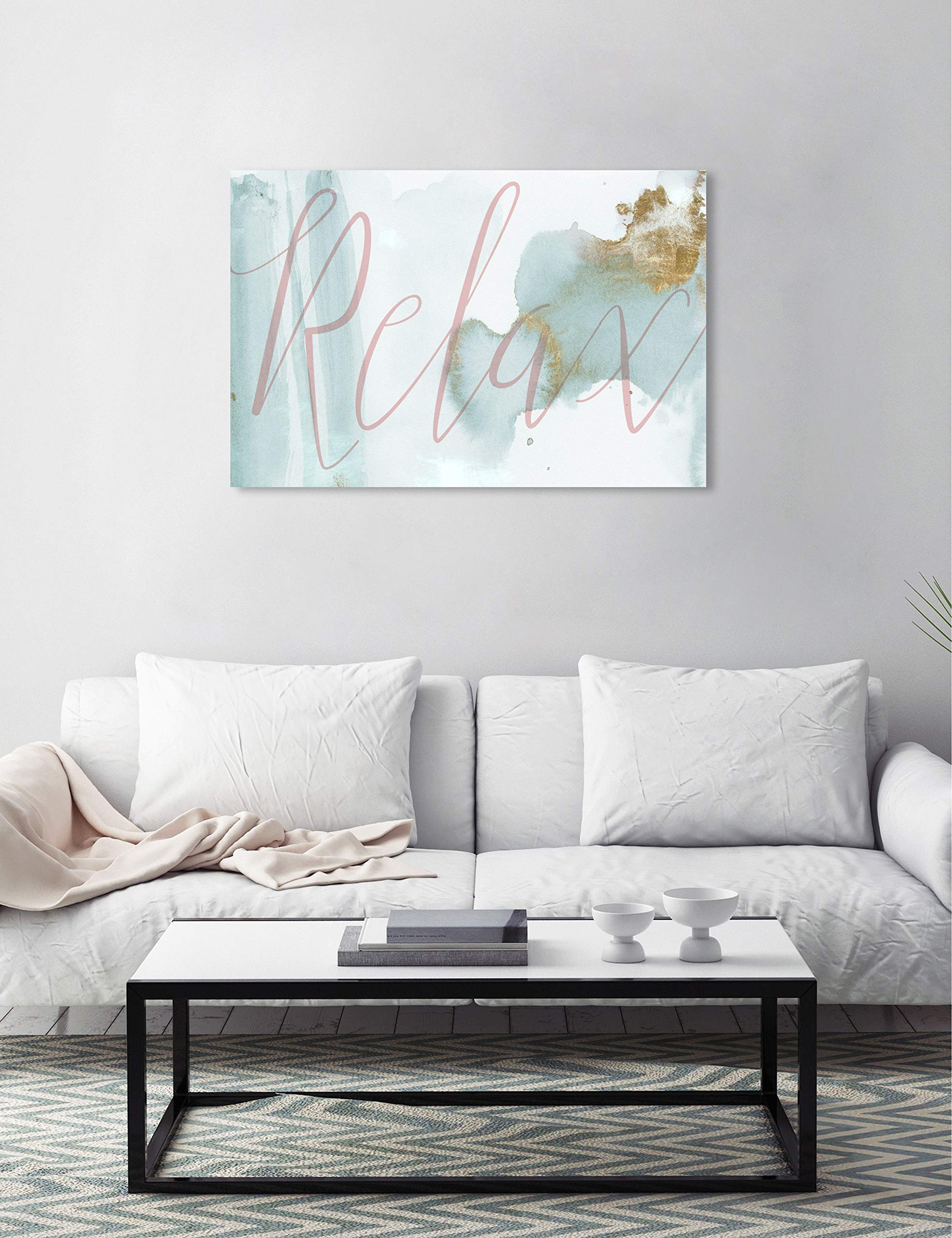 Relax Typography Wall Art Canvas Print - 36