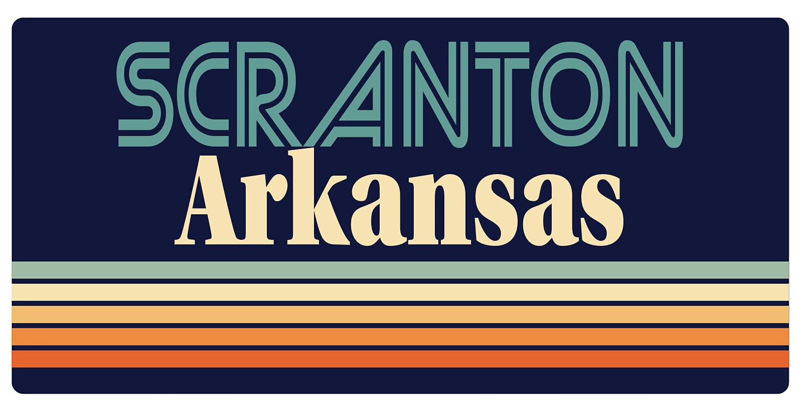 Scranton Arkansas 5 x 2.5-Inch Retro Fridge Magnet - Vintage Souvenir & Decorative Refrigerator Accessory for Home, Office, or Gift Giving