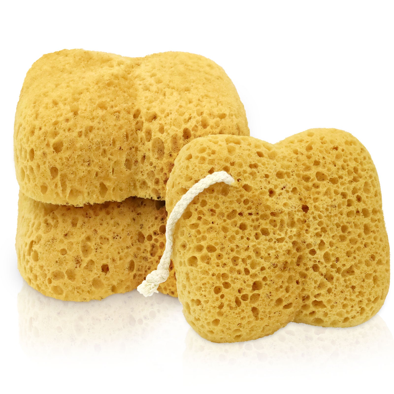 Bathwe 3 Pack Exfoliating Bath Sponges - Soft Loofah Body Scrubber for Women & Men - Gentle Shower Wash Sponge for Smooth Skin - Perfect for Daily Bath & Spa Relaxation