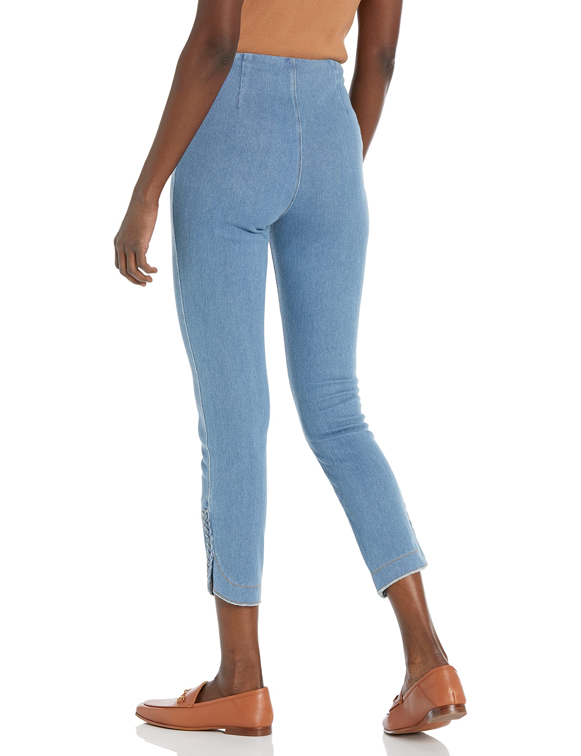 Lyssé Women's Happy Hour Braided Crop Denim Jacket - Casual Distressed Denim Top for Spring & Summer Outfits, Streetwear, and Weekend Brunch